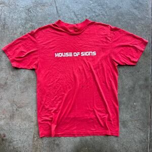 House of Signs Vintage Single Stitch Red T-Shirt